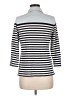 Lands' End Stripes Silver 3/4 Sleeve Button-Down Shirt Size M (petite) - photo 2