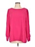 Halogen 100% Polyester Pink Long Sleeve Blouse Size L - photo 1