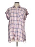 Rails Plaid Pink Short Sleeve Blouse Size L - photo 1