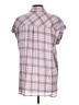 Rails Plaid Pink Short Sleeve Blouse Size L - photo 2