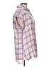 Rails Plaid Pink Short Sleeve Blouse Size L - photo 4