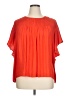Left Coast by Dolan 100% Polyester Orange Short Sleeve Blouse Size XL - photo 1