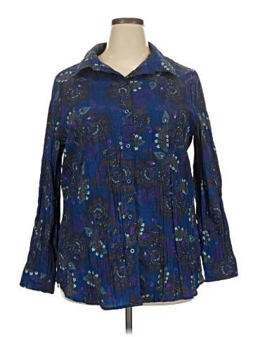 Just My Size 3/4 Sleeve Blouse (view 1)