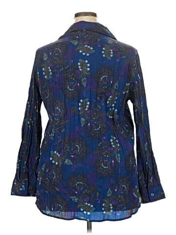 Just My Size 3/4 Sleeve Blouse (view 2)