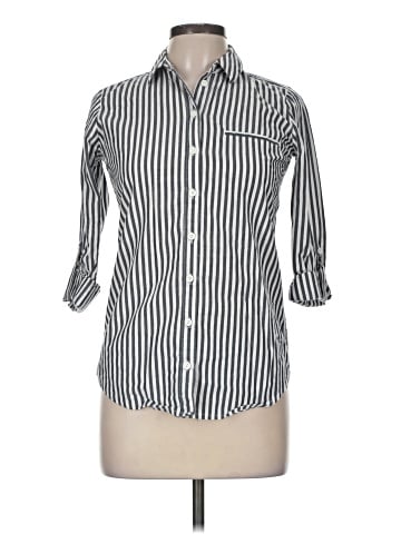 River Island 3/4 Sleeve Button-Down Shirt (view 1)