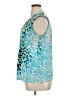 Dana Buchman Animal Print Teal Sleeveless Blouse Size XL - photo 5