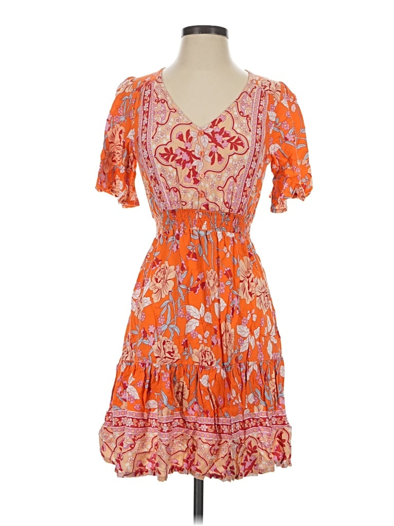 Pre-owned Lascana Cocktail Dress In Orange