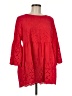 Cal Style 100% Cotton Graphic Red 3/4 Sleeve Blouse Size M - photo 1