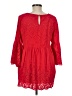 Cal Style 100% Cotton Graphic Red 3/4 Sleeve Blouse Size M - photo 2
