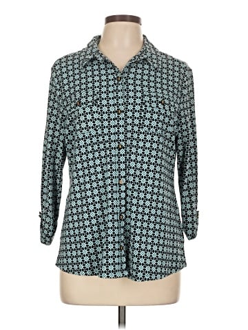 Charter Club 3/4 Sleeve Button-Down Shirt (view 1)