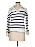 T Tahari Stripes White Pullover Sweater Size M - photo 1