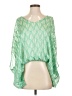 Tyche 100% Polyester Green 3/4 Sleeve Blouse Size S - photo 1