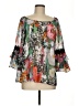 Joseph Ribkoff 100% Polyester Floral Multi Color Gray 3/4 Sleeve Blouse Size 8 - photo 1