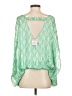 Tyche 100% Polyester Green 3/4 Sleeve Blouse Size S - photo 2