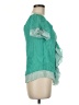 Madison Marcus 100% Silk Green Short Sleeve Silk Top Size M - photo 4