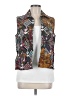 Chico's 100% Cotton Print White Brown Vest Size Med (1) - photo 1