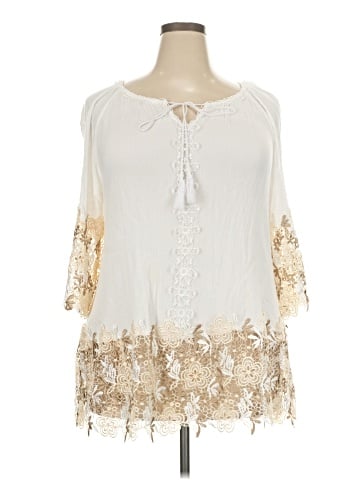 Roaman's 3/4 Sleeve Blouse (view 1)
