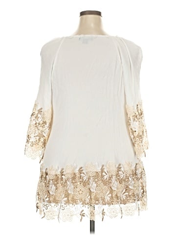 Roaman's 3/4 Sleeve Blouse (view 2)