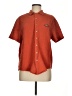 Target 100% Cotton Orange Short Sleeve Button-Down Shirt Size M - photo 1
