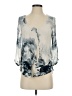 Lucky Brand Silver 3/4 Sleeve Blouse Size S - photo 1