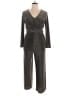 Tahari Metallic Silver Jumpsuit Size 14 - photo 1