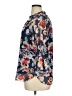 Jade 100% Polyester Floral Blue 3/4 Sleeve Blouse Size XL - photo 5