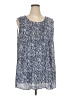 Cj Banks 100% Polyester Blue Sleeveless Blouse Size 3X - photo 1