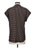 Cynthia Steffe 100% Polyester Polka Dots Brown Black Short Sleeve Blouse Size S - photo 2