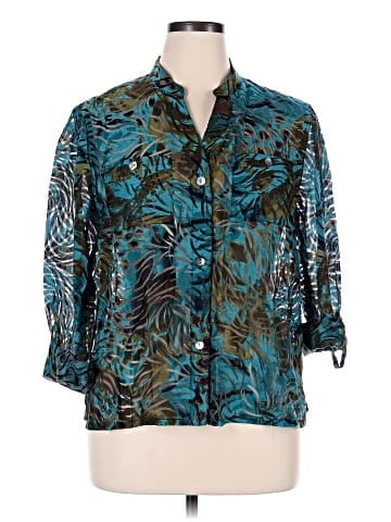 Ruby Rd. 3/4 Sleeve Button-Down Shirt (view 1)