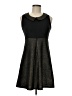 Fun2Fun 100% Polyester Metallic Black Cocktail Dress Size M - photo 1