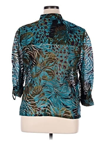 Ruby Rd. 3/4 Sleeve Button-Down Shirt (view 2)