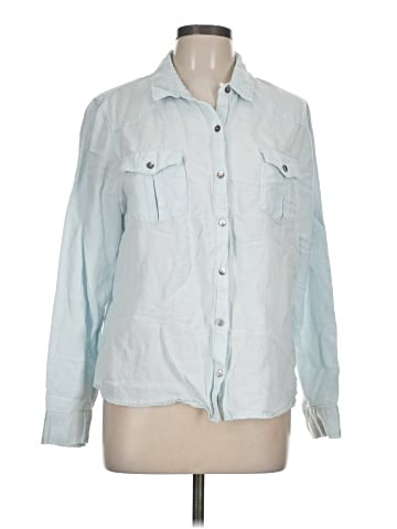 Democracy Long Sleeve Button-Down Shirt (view 1)