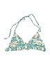 Roxy Chevron-herringbone Green Swimsuit Top Size L - photo 1