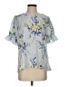 Alex Marie 100% Polyester Floral Blue Short Sleeve Blouse Size S - photo 1