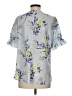 Alex Marie 100% Polyester Floral Blue Short Sleeve Blouse Size S - photo 2