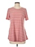 LOGO by Lori Goldstein Red Short Sleeve Top Size XS - photo 1