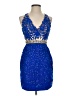 Alyce 100% Polyester Blue Cocktail Dress Size 0 - photo 1