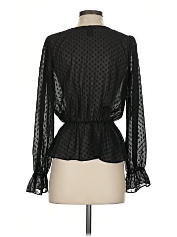 Aqua Long Sleeve Blouse (view 2)