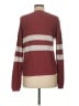Pink Rose Color Block Burgundy Pullover Sweater Size M - photo 2
