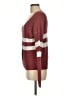 Pink Rose Color Block Burgundy Pullover Sweater Size M - photo 5