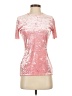 Tibi Metallic Pink Short Sleeve Turtleneck Size S - photo 1