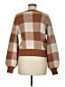 Pink Rose Checkered-gingham Brown Pullover Sweater Size M - photo 2