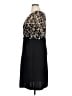 DressBarn 100% Polyester Animal Print Floral Solid Black Cocktail Dress Size 16 - photo 5