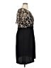 DressBarn 100% Polyester Animal Print Floral Solid Black Cocktail Dress Size 16 - photo 4