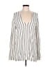 Theory Ivory Long Sleeve Blouse Size L - photo 1