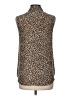 Theory 100% Silk Animal Print Brown Sleeveless Silk Top Size M - photo 2