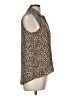 Theory 100% Silk Animal Print Brown Sleeveless Silk Top Size M - photo 4