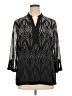 JM Collection 100% Polyester Black 3/4 Sleeve Blouse Size 14 - photo 1