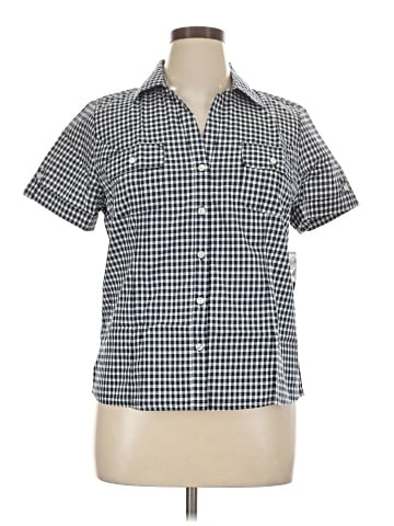 Karen Scott Short Sleeve Button-Down Shirt (view 1)