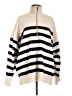 Free People Stripes Ivory Pullover Sweater Size L - photo 1